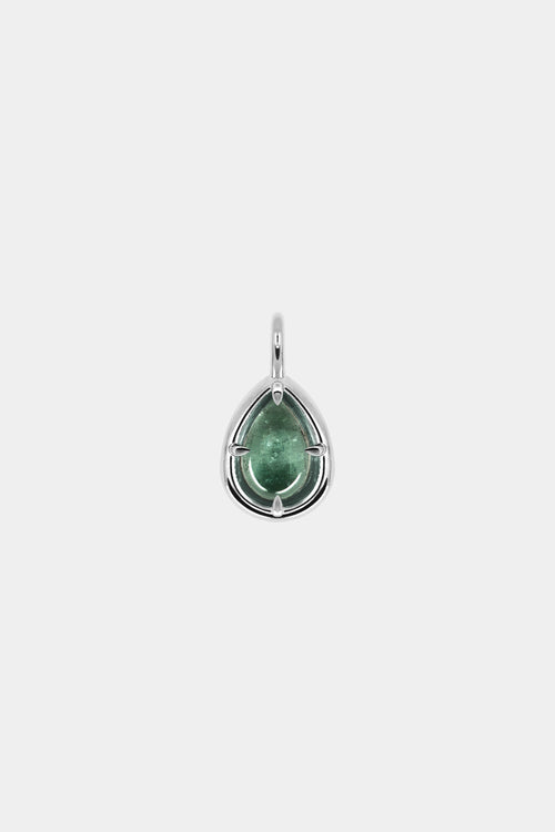 Pear Tourmaline Pendant | Silver
