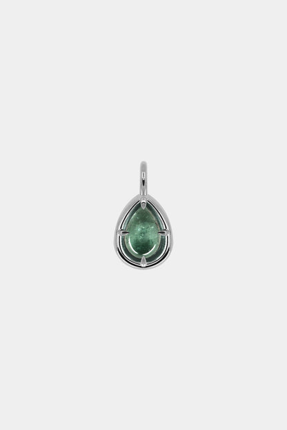 Pear Tourmaline Pendant | 9K White Gold