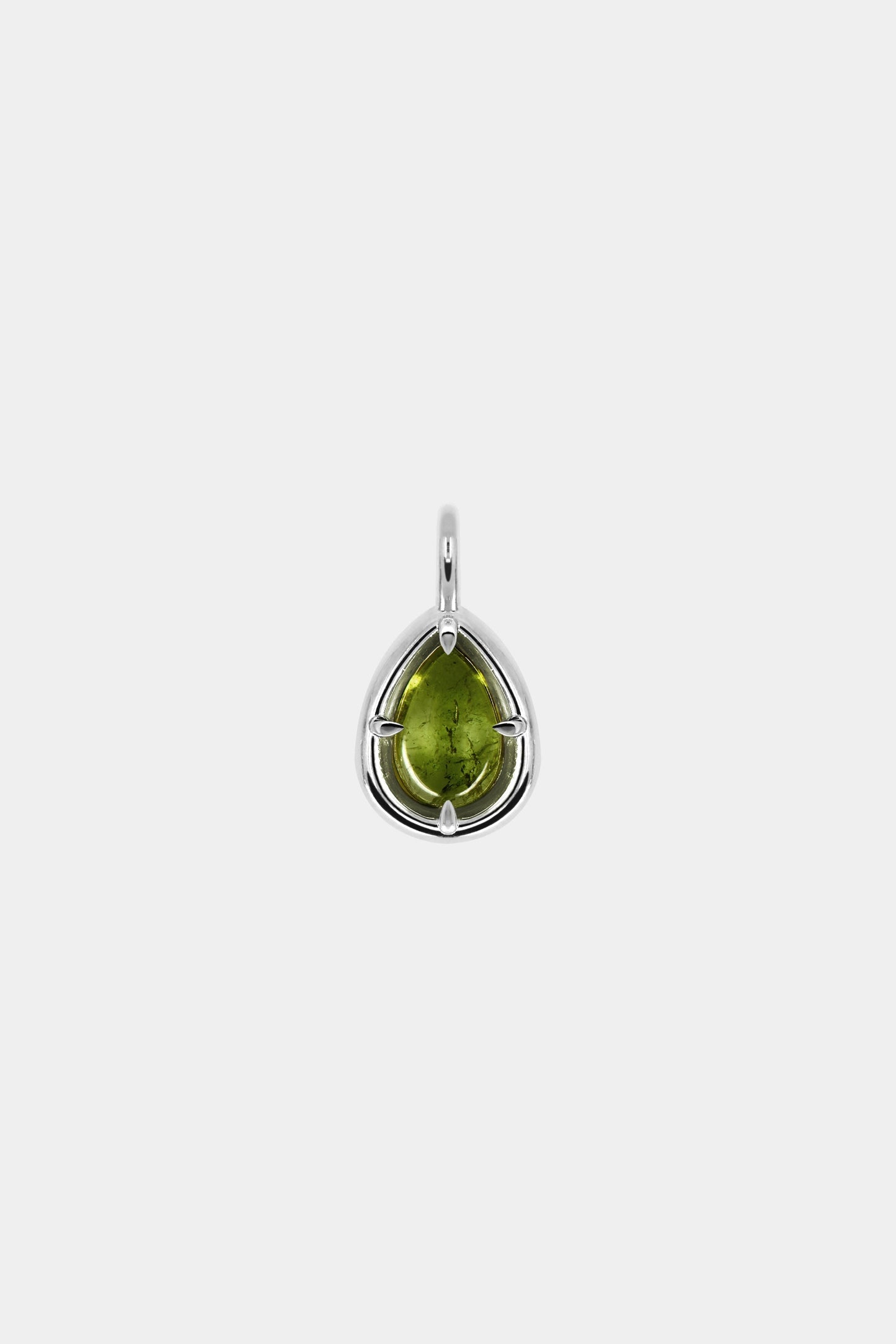 Pear Tourmaline Pendant | Silver