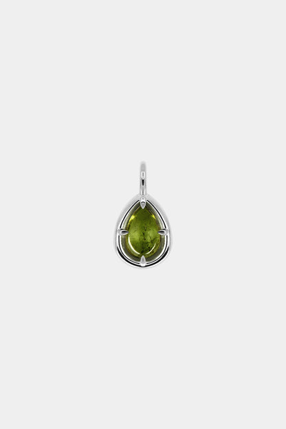 Pear Tourmaline Pendant | Silver
