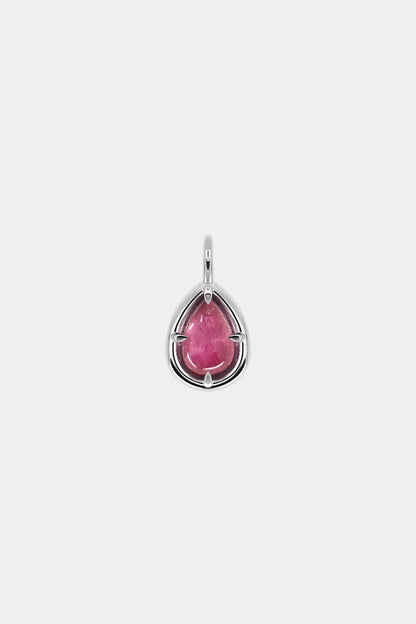 Pear Tourmaline Pendant | Silver