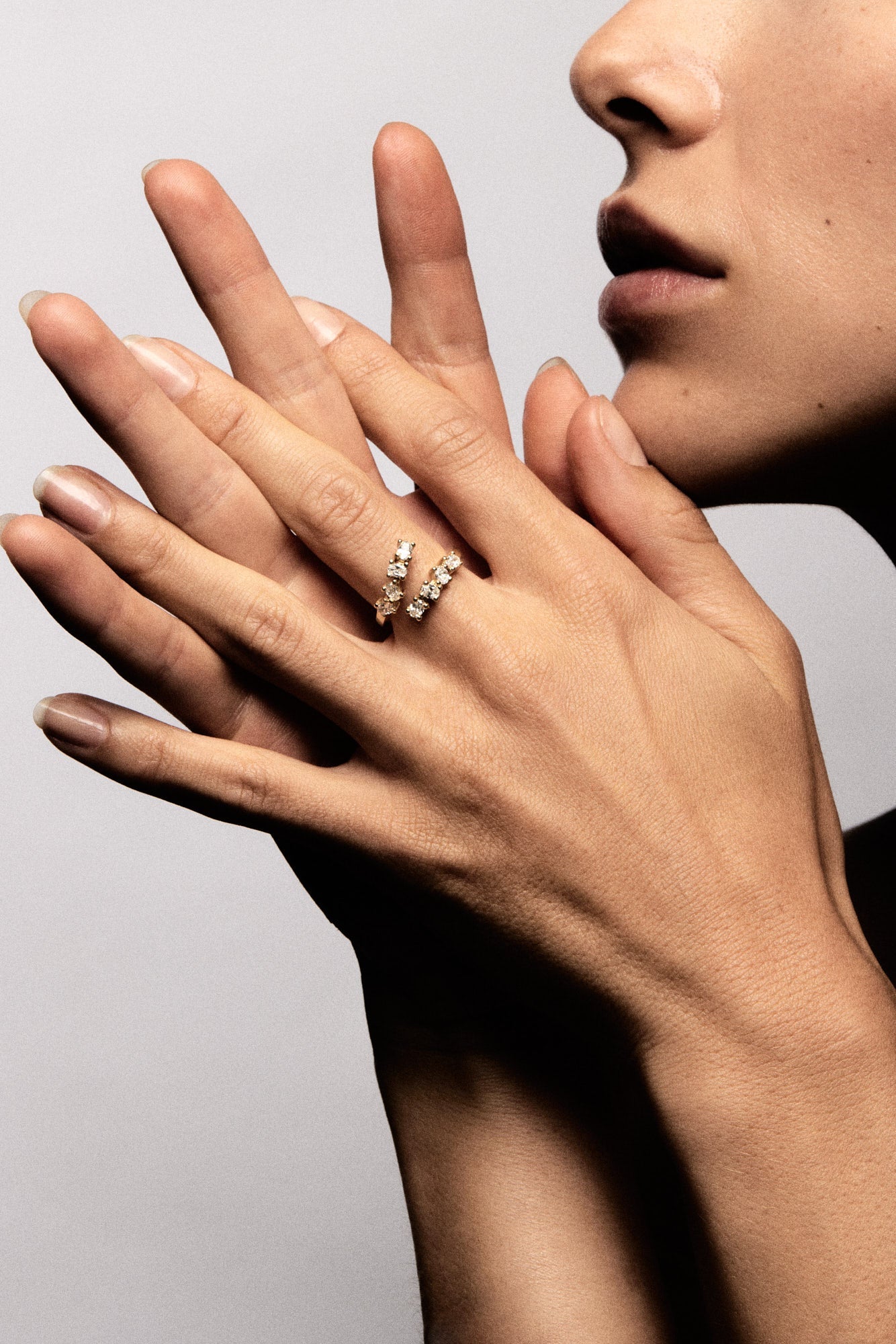 Mini Scattered Diamond Wrap Ring | 18K Yellow Gold