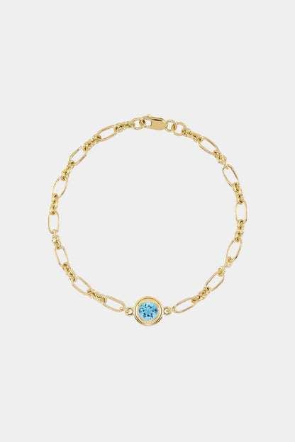 Roma Round Gemstone Bracelet | Yellow Gold, More Options Available