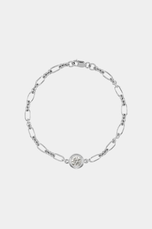 Roma Round Diamond Bracelet | 18K White Gold