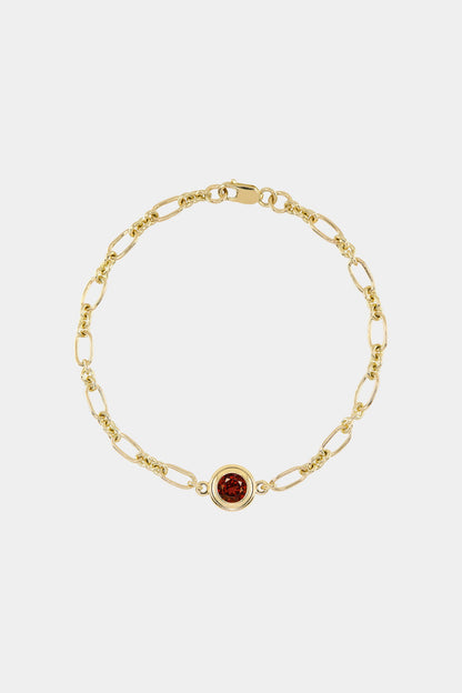 Roma Round Gemstone Bracelet | Yellow Gold, More Options Available