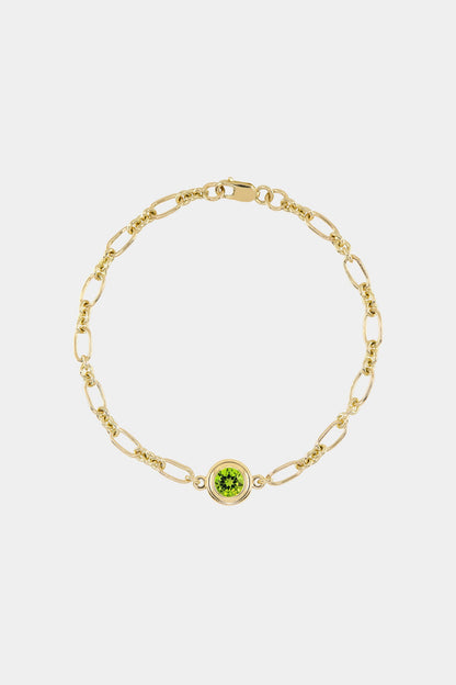 Roma Round Gemstone Bracelet | Yellow Gold, More Options Available