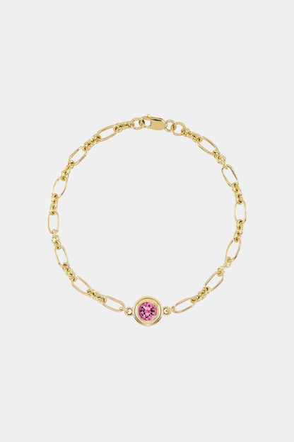 Roma Round Gemstone Bracelet | Yellow Gold, More Options Available