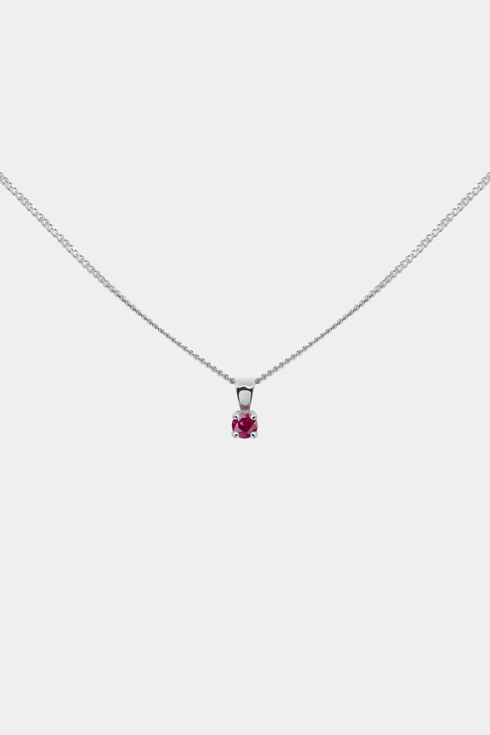 Birthstone Pendant | 9K White Gold