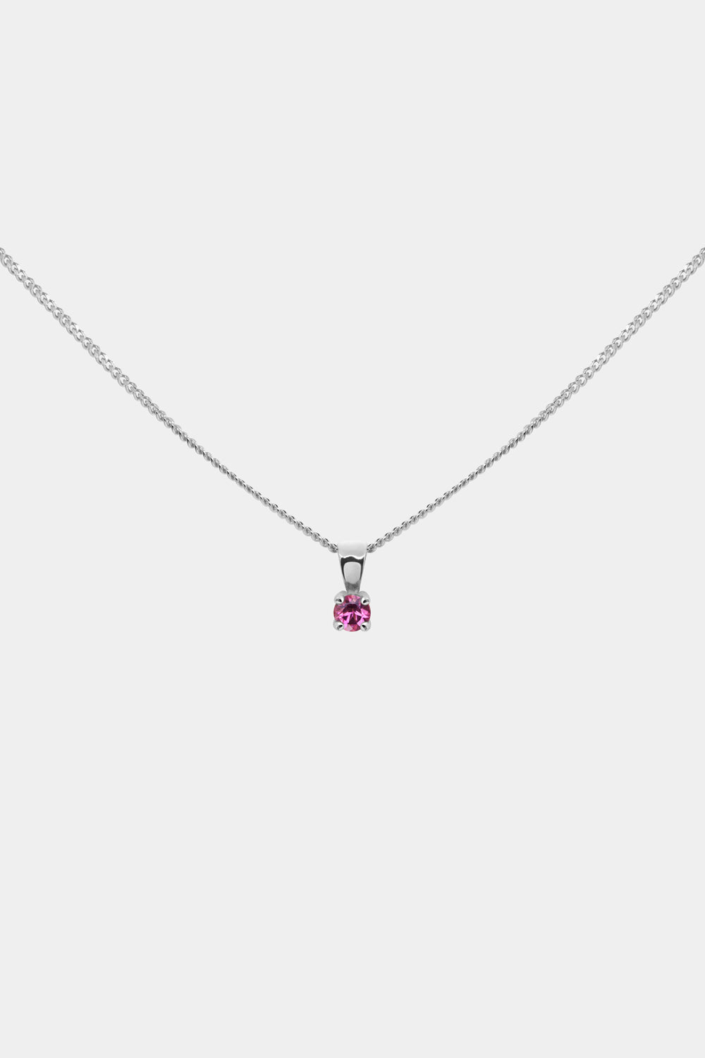 Birthstone Pendant | 9K White Gold