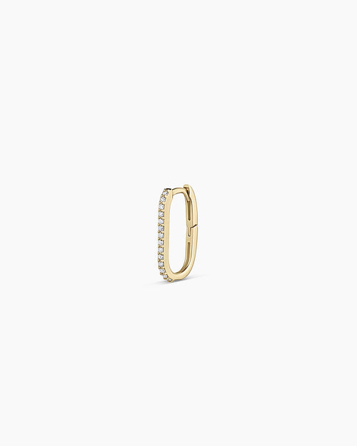 14K Diamond Parker Link Single Huggie