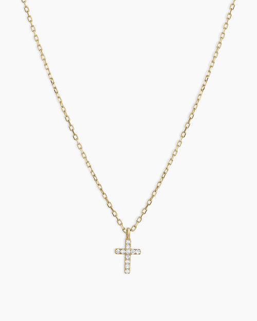 14K Diamond Cross Necklace