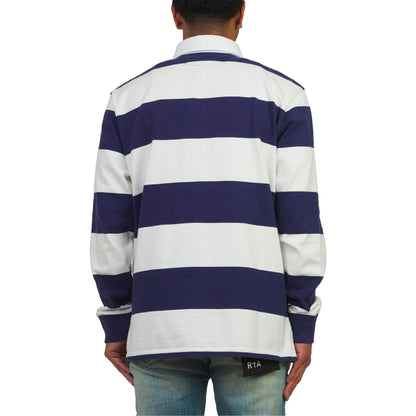 Iconic Rugby Shirt | Dark Cobalt/White