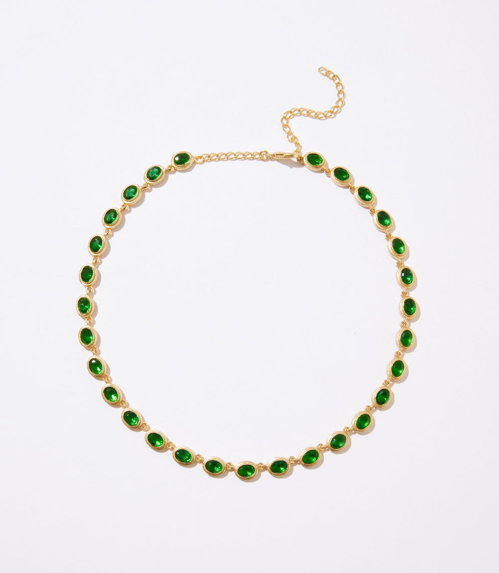 Gemstone Station Necklace