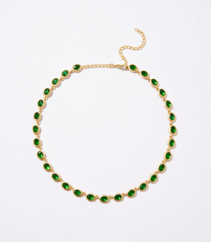 Gemstone Station Necklace