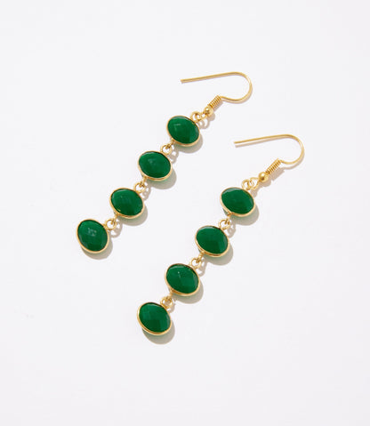 Four Drop Gemstone Earrings
