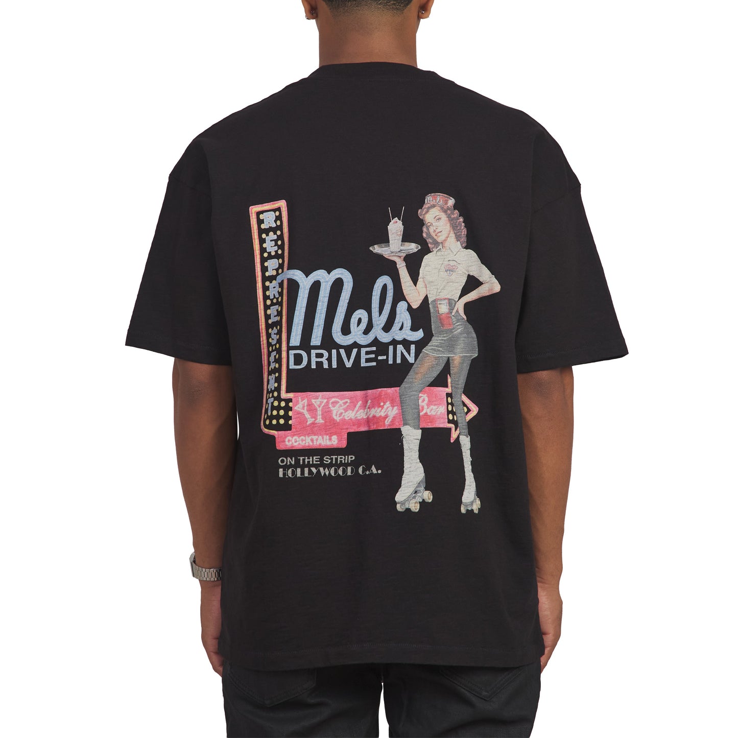 Mel's Diner Tee | Jet Black
