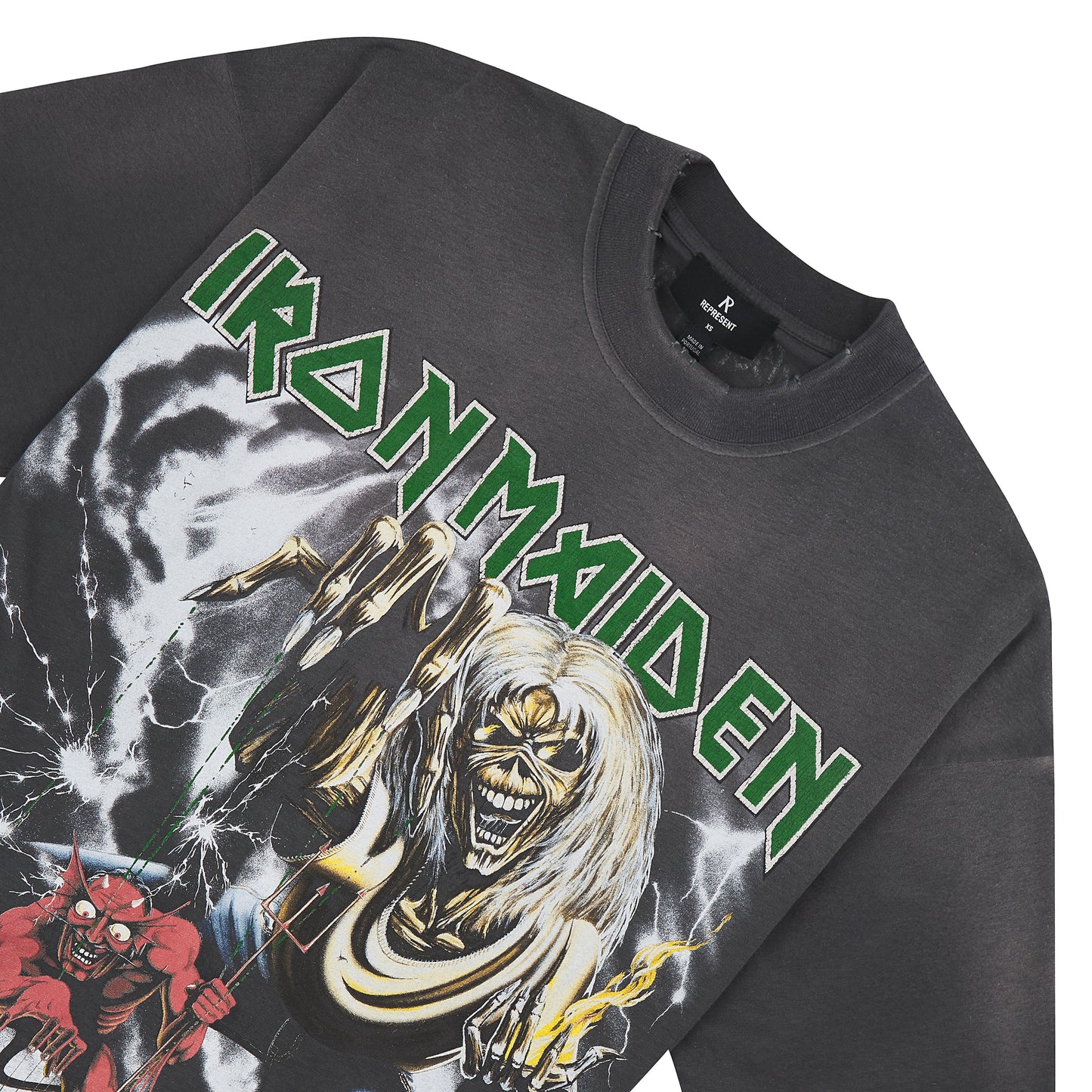 Iron Maiden Number Of The Beast Tee | Sunfade Grey