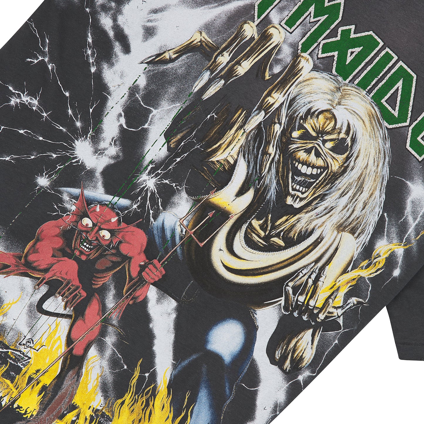 Iron Maiden Number Of The Beast Tee | Sunfade Grey