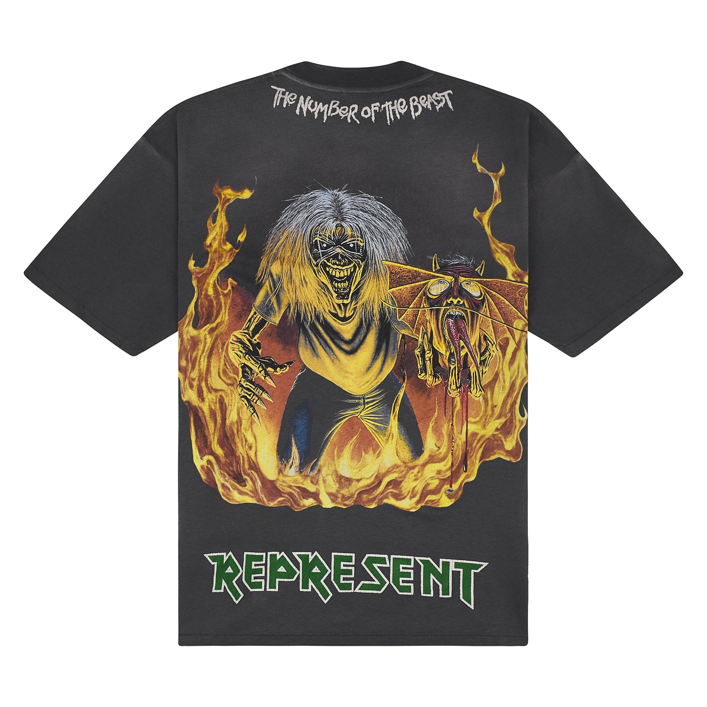 Iron Maiden Number Of The Beast Tee | Sunfade Grey
