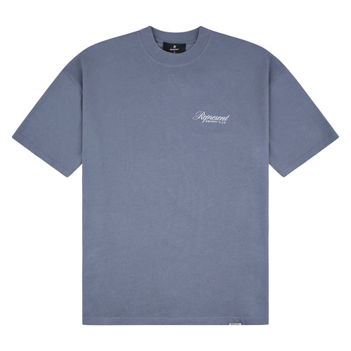 Owners Club Script Tee | Dusty Blue