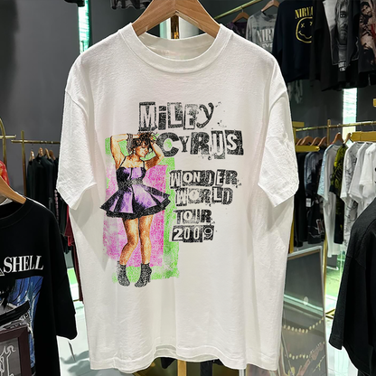 Mile-Y 'Wonder World Tour' 09 White T-Shirt