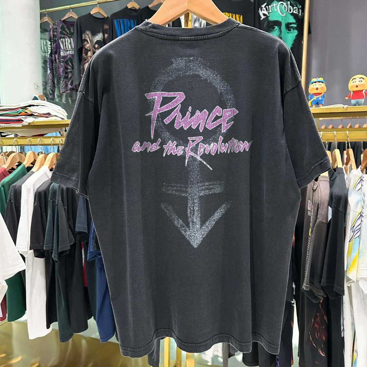 Purple Rain 1984 Prince Black Vintage Washed T-Shirt