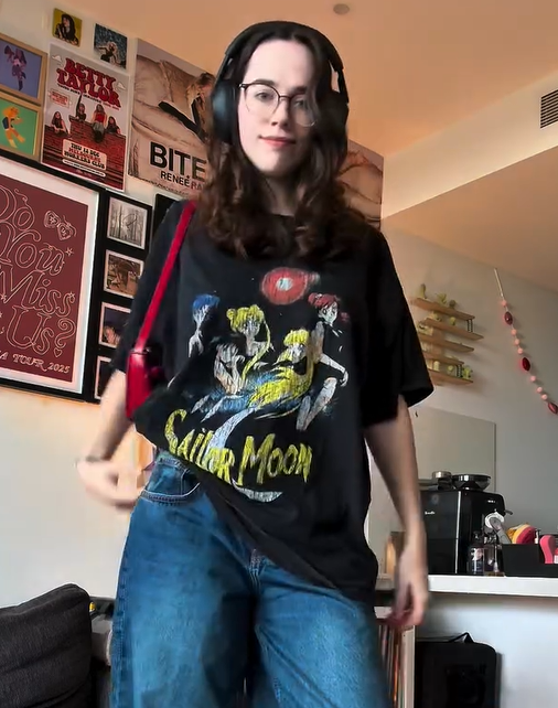 Sailor Moon Washed Black Tee