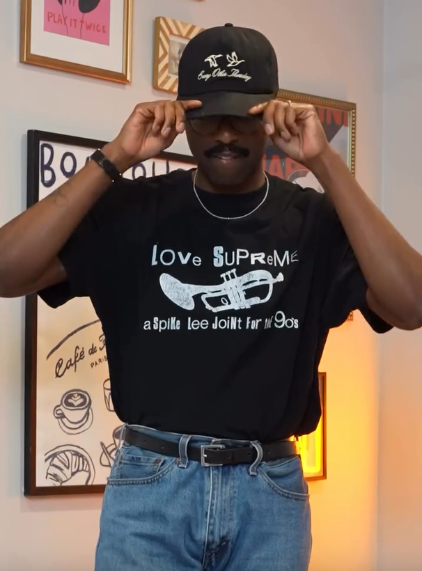 90s Spike Lee Love Supreme Washed Black Tee