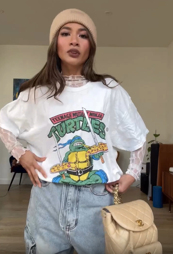 90's Leonardo Slammin' Vintage Washed White T-Shirt