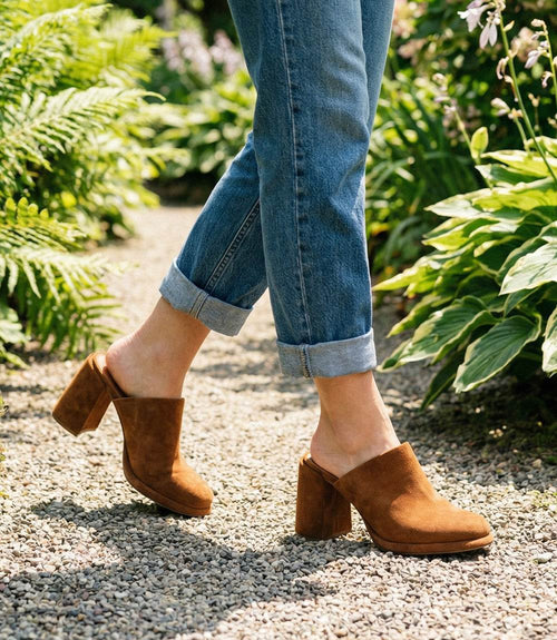 Seychelles Honor Suede High Heel Clogs