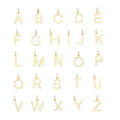 Gold Initial Letter Necklace