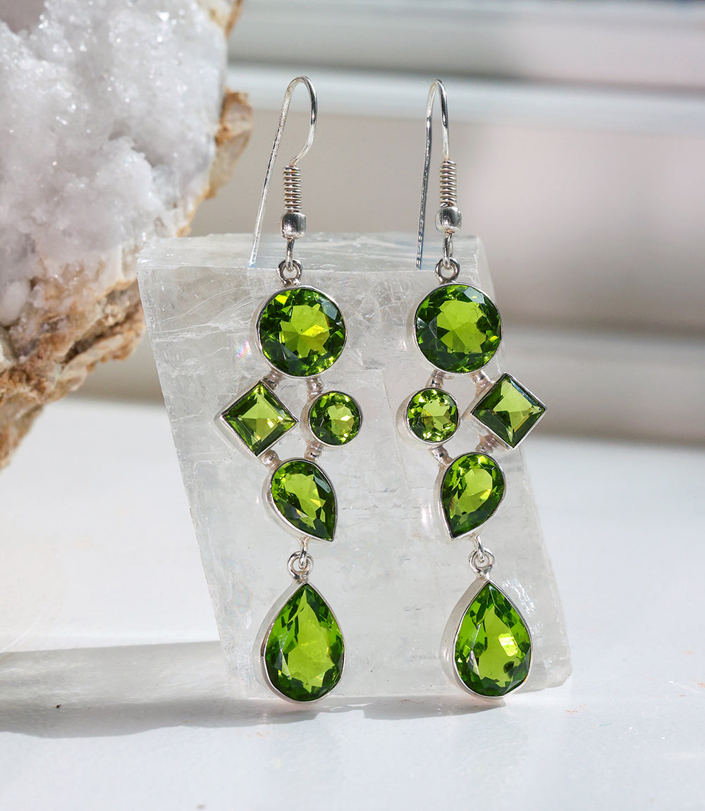 Gemstone Dangle Earrings