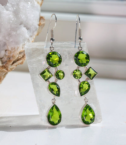 Gemstone Dangle Earrings