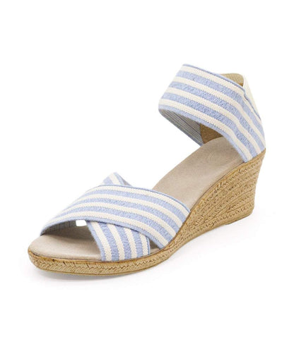 Charleston Shoe Co. Cannon Stripe Wedge Sandals