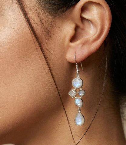 Gemstone Dangle Earrings