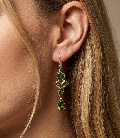 Gemstone Dangle Earrings