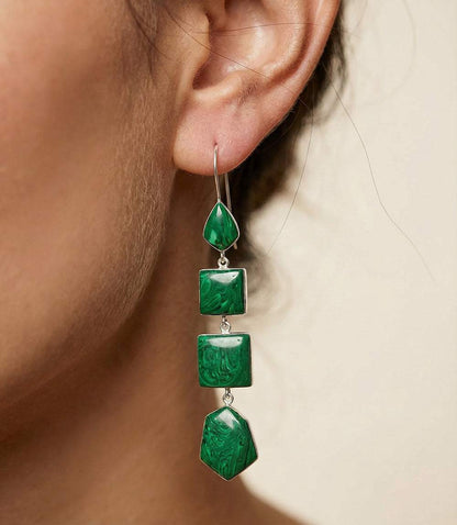 Malachite Statement Earrings