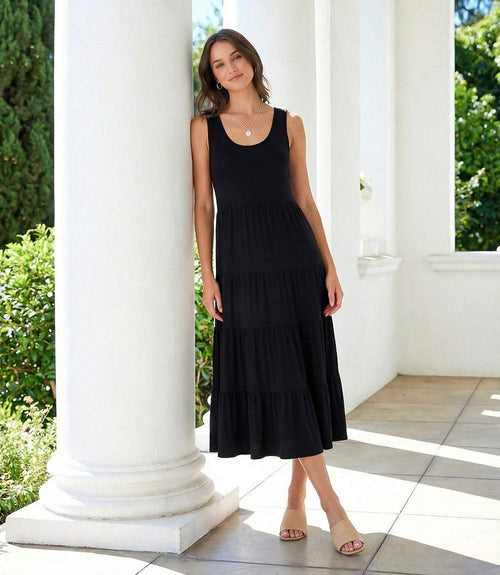 Tiered Midi Dress