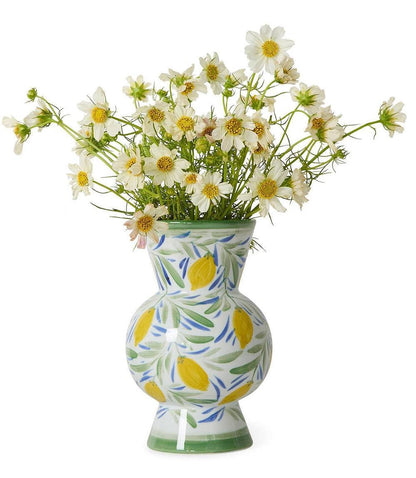 Hand-Painted Large Lemon Vase