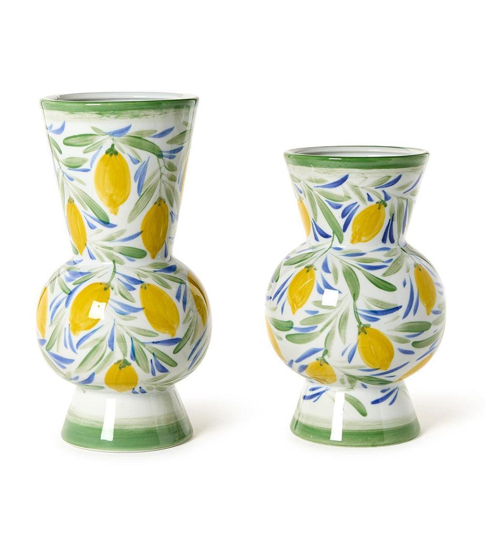 Hand-Painted Large Lemon Vase