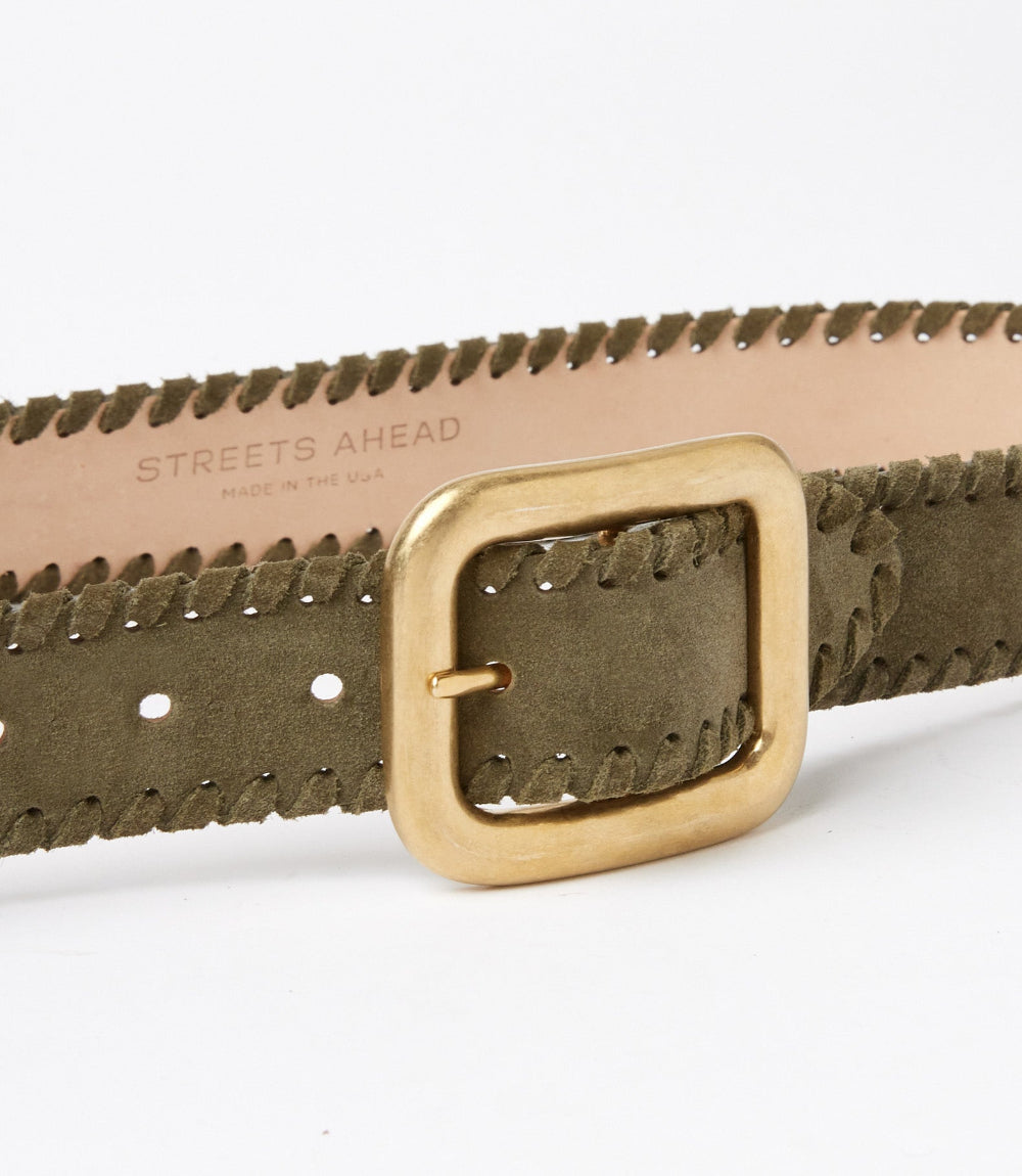 Streets Ahead Whipstitch Leather Belt