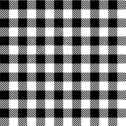 Black & White Buffalo Plaid Patterned Adhesive Vinyl