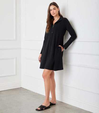 Zip Up Travel Jersey Dress