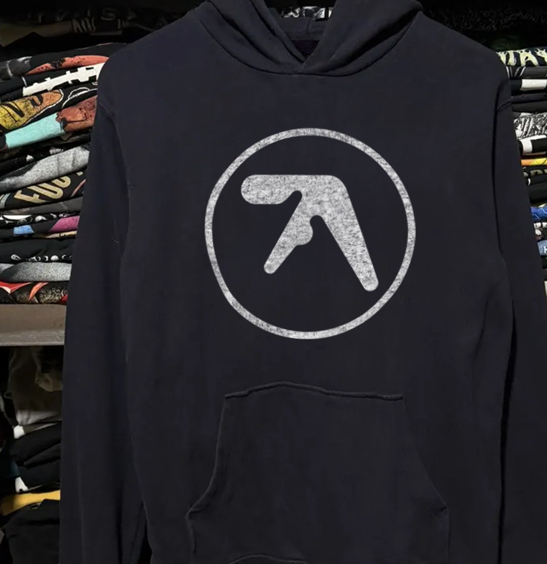 Rare Aphex Twin Circle Logo Black Hoodie
