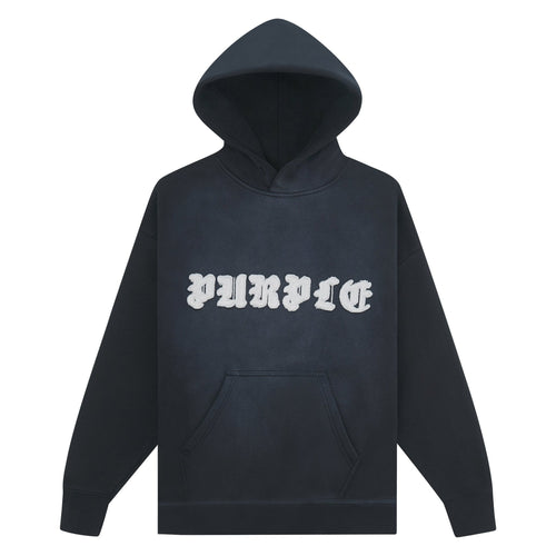 Gothic Applique Hoodie | Black