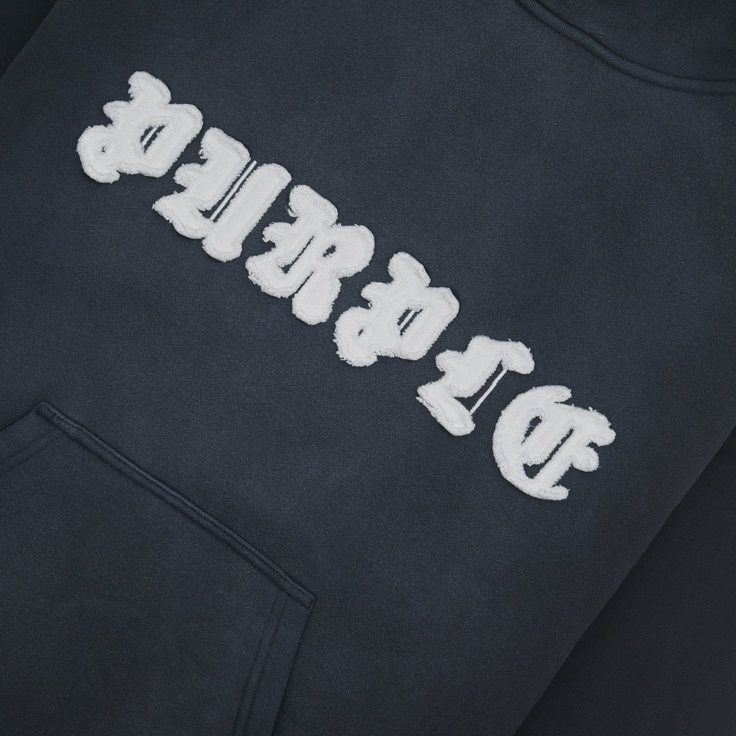 Gothic Applique Hoodie | Black