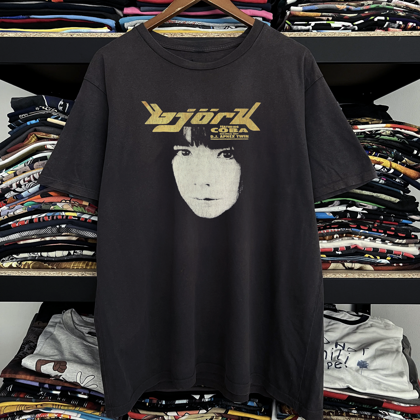 1995 Björk Tour Washed Black Tee