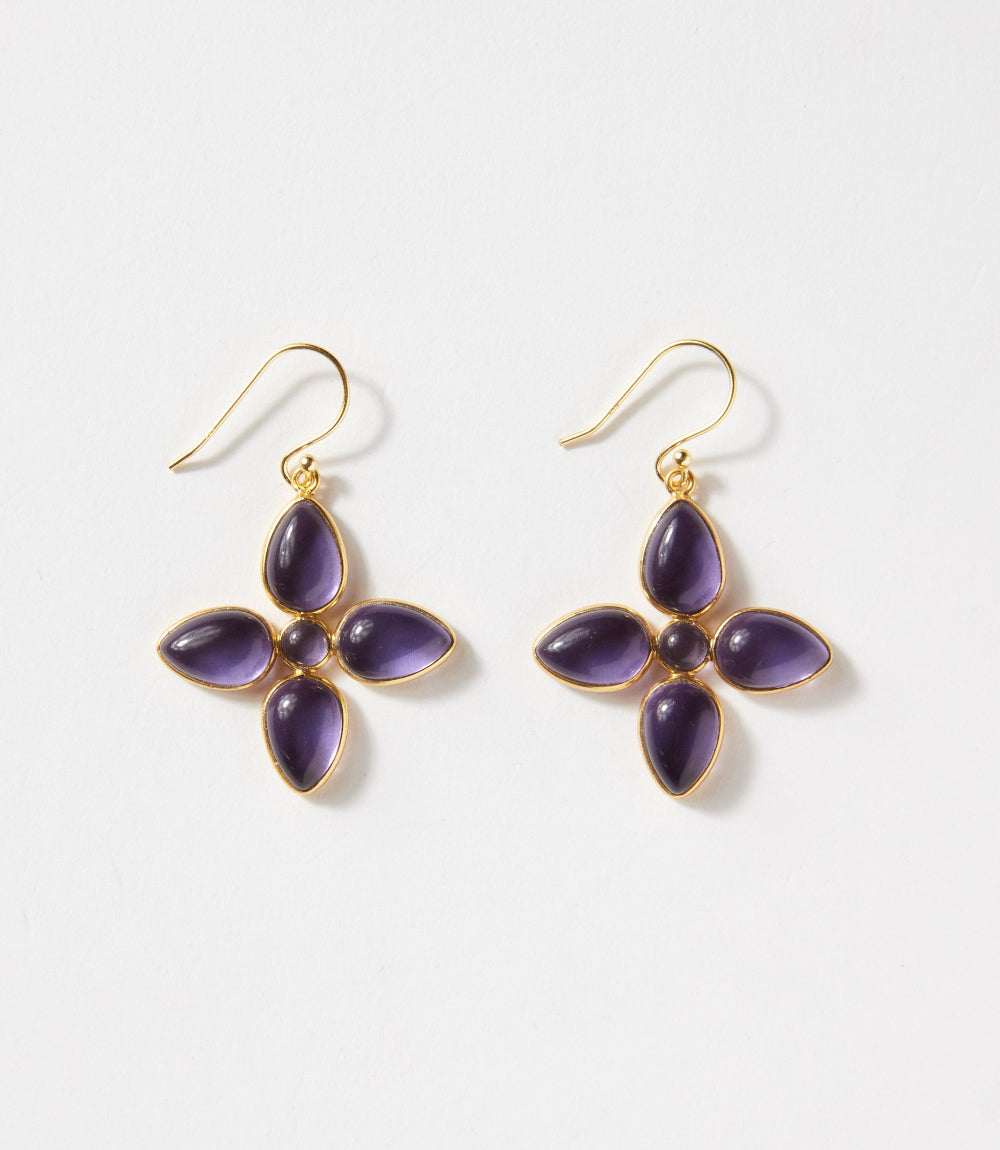 Dangling Gemstone Earrings