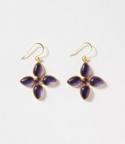 Dangling Gemstone Earrings