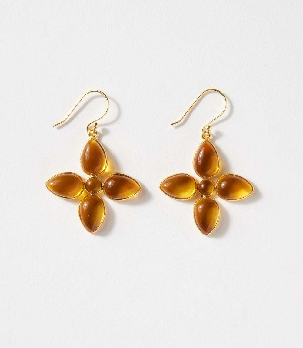 Dangling Gemstone Earrings